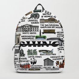 Washington DC Map  Backpack | Dchome, Pop Art, Typography, Black And White, Washingtondcmap, Washingtondcdecor, Virginia, Washingtondcart, Cherryblossom, Maryland 