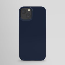 Minimalist deep blue - navy blue uni color iPhone Case