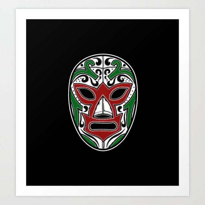 Mexican Wrestling Mask - Color Edition Art Print