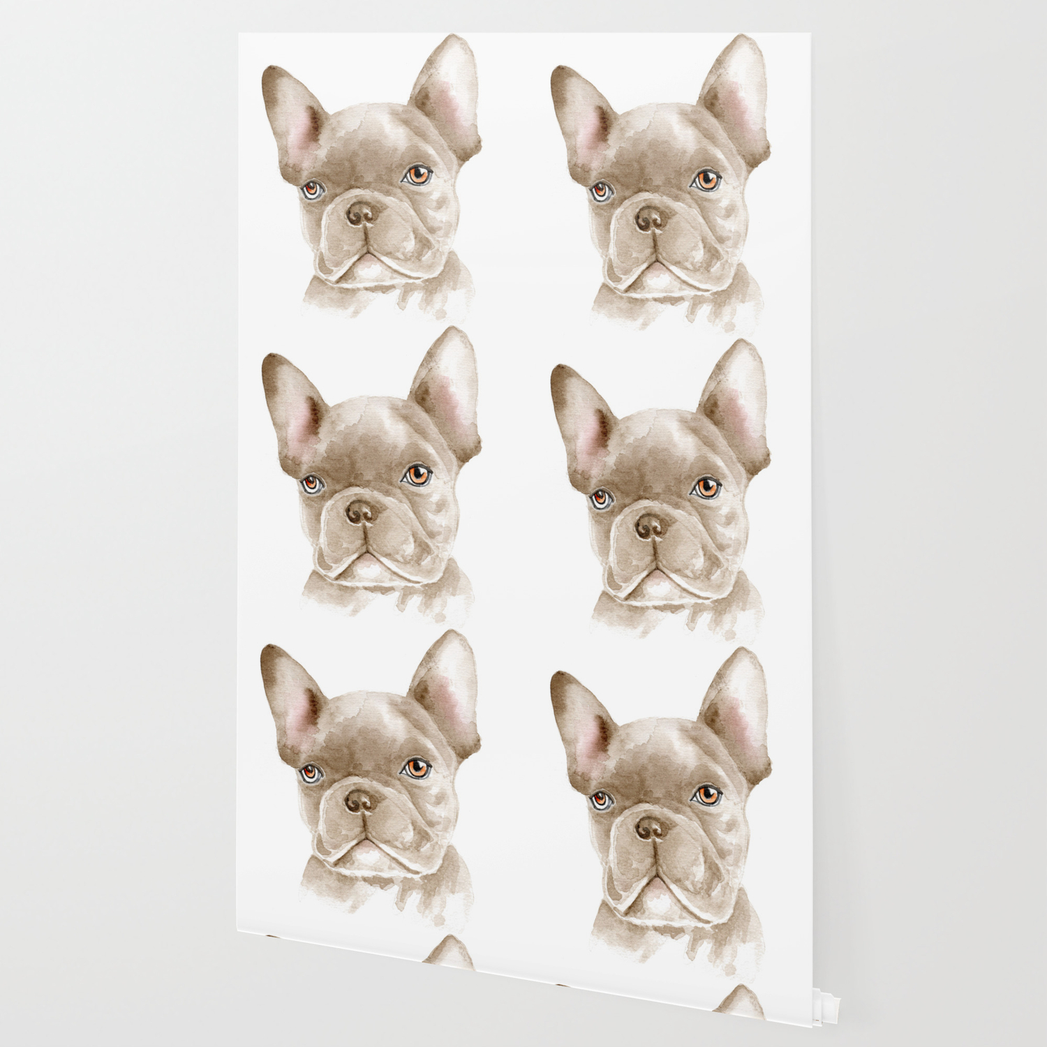 Watercolor French Bulldog Frenchie Wallpaper By Nicolakimpton