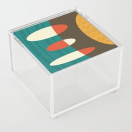Mid Century Modern Abstract Vinyl Colorful Acrylic Box