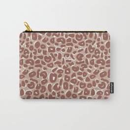 Leopard Print Abstractions – Marsala Carry-All Pouch