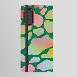 Cute Colorful Cow Spots Pattern \\ Multicolor Gradient & Juicy Green Background Android Wallet Case