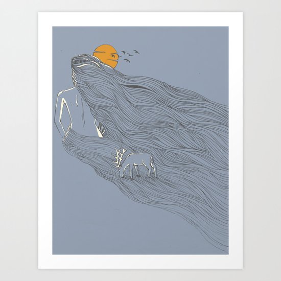 Howl River Art Print