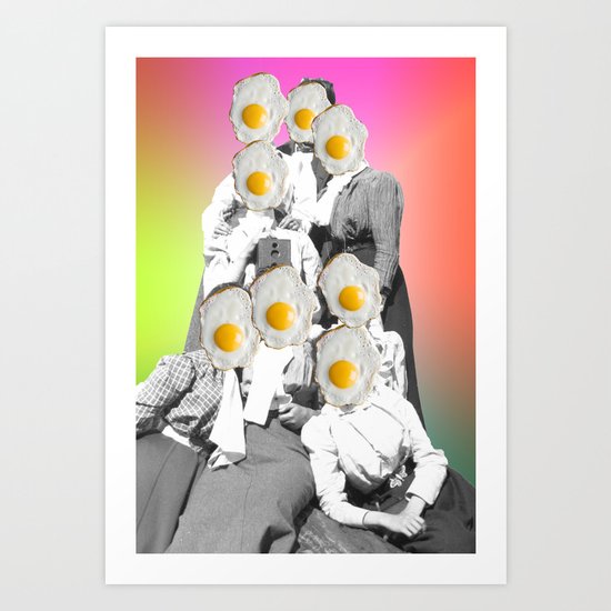 Cheesing to the top Art Print