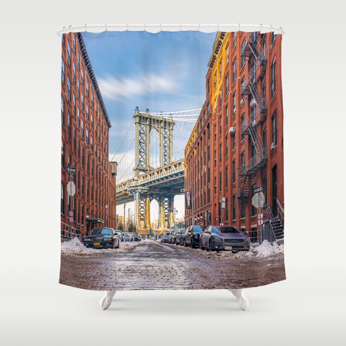 Manhattan Bridge Brooklyn New York City Shower Curtain