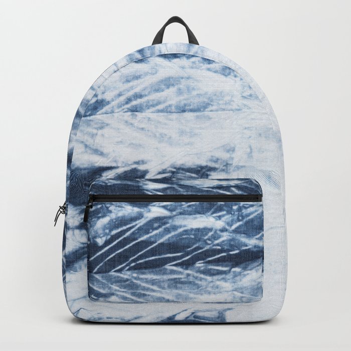 Indigo tie dye stripes Backpack