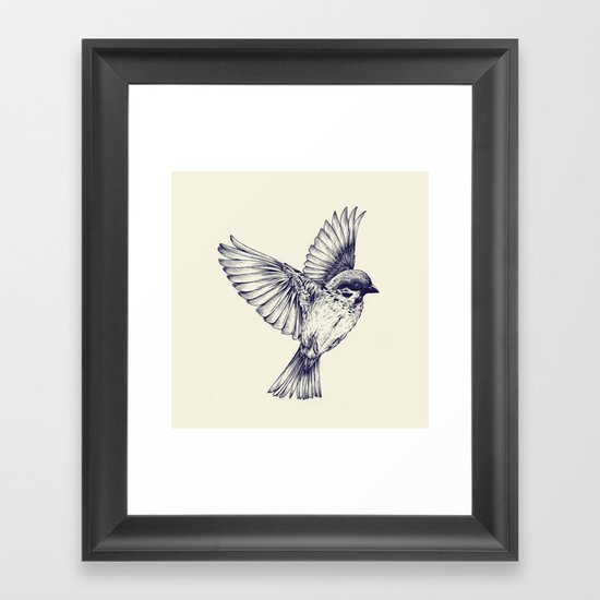 lost bird Framed Art Print