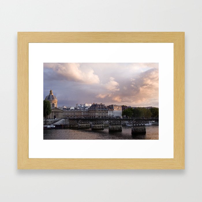Seine Sunset Framed Art Print