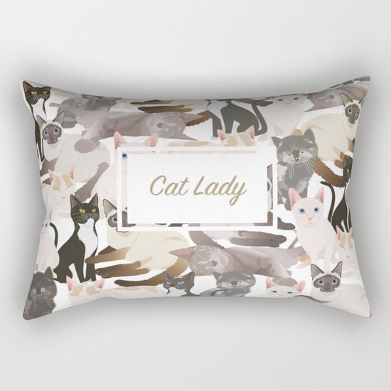 Cat lady Rectangular Pillow