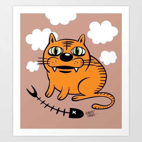 FAT CAT Art Print