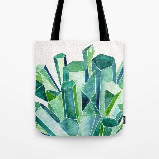 Emerald Watercolor Tote Bag
