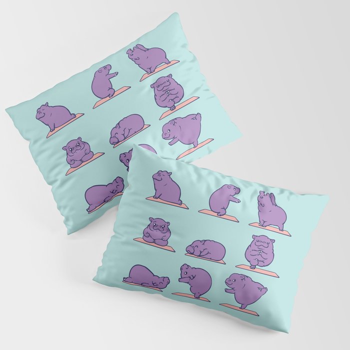 Baby Hippo Yoga Pillow Sham