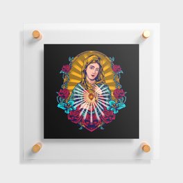 Our Lady Of Guadalupe Illustration Floating Acrylic Print