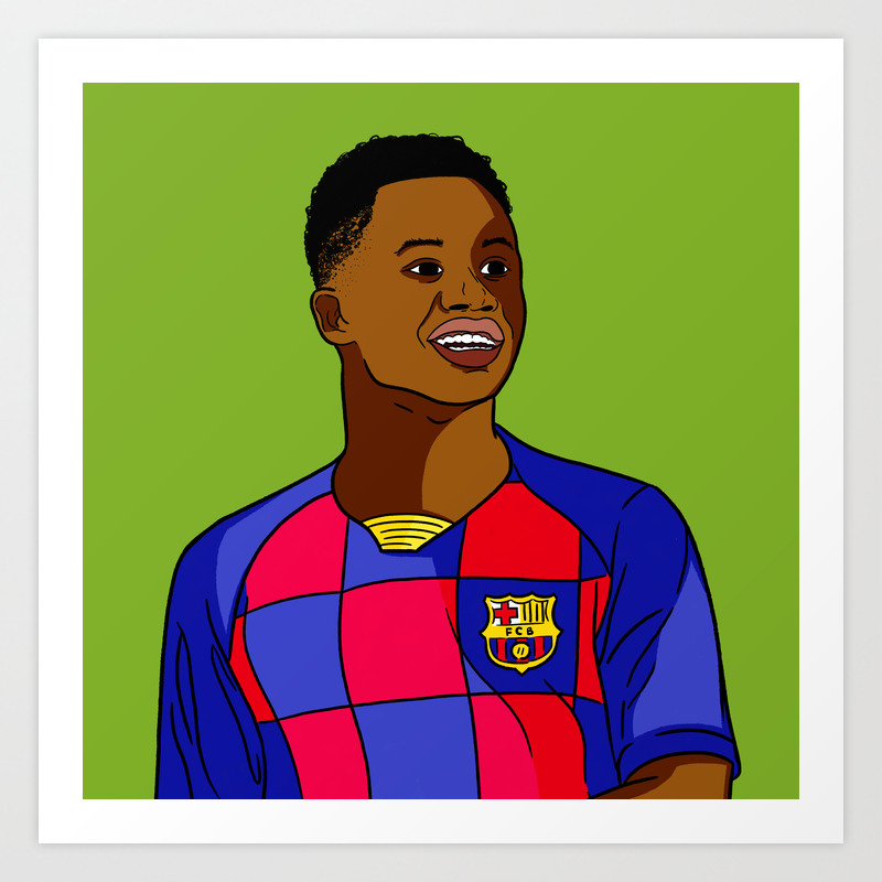 Ansu Fati Wunderkind Art Print By Thesdlnr Society6