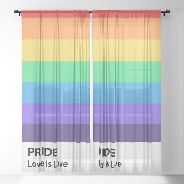 Pride Rainbow Flag Sheer Curtain