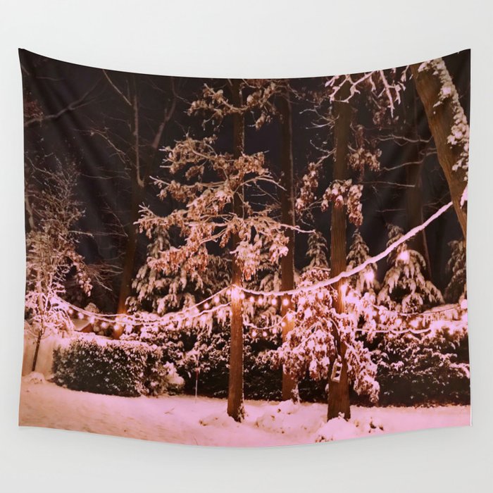 Snowy Forest Wall Tapestry