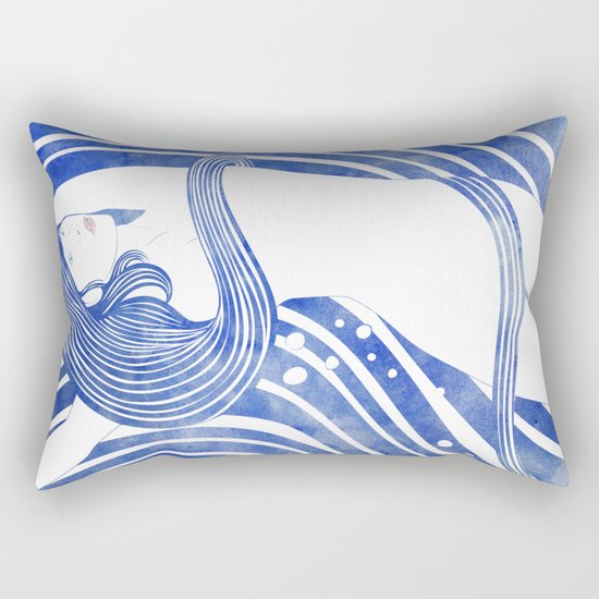 Water Nymph LXI Rectangular Pillow