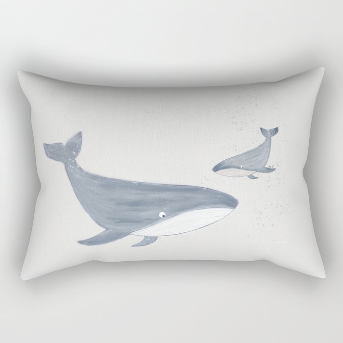 Two Whales Rectangular Pillow