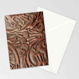  Tooled Leather Classic  Stationery Card
