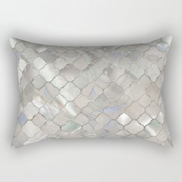 Quatrefoil Moroccan Pattern Mother of Pearl Rectangular Pillow