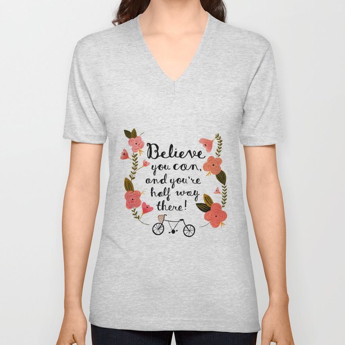 Believe V Neck T Shirt