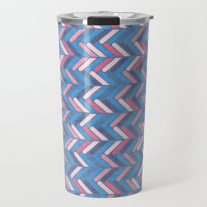 The Pointed Denim - Abstract pattern Travel Mug