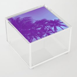 Palm Trees Tropical Beach Night  Acrylic Box