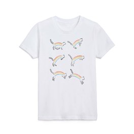 Rainbow Cat Kids T Shirt