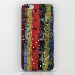 Hand painted stripes iPhone Skin