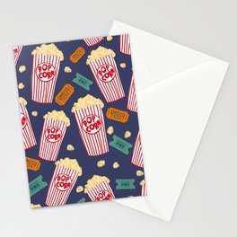 Popcorn and Movie Night Stationery Card