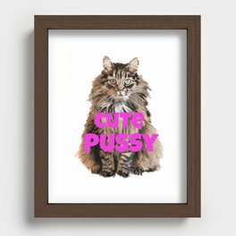 Cute Pussy Recessed Framed Print