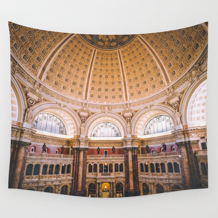 Main Reading Room Library Of Congress Wall Tapestry By Laurenwessel