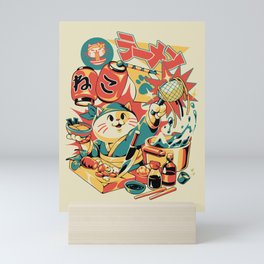 Neko Ramen Mini Art Print