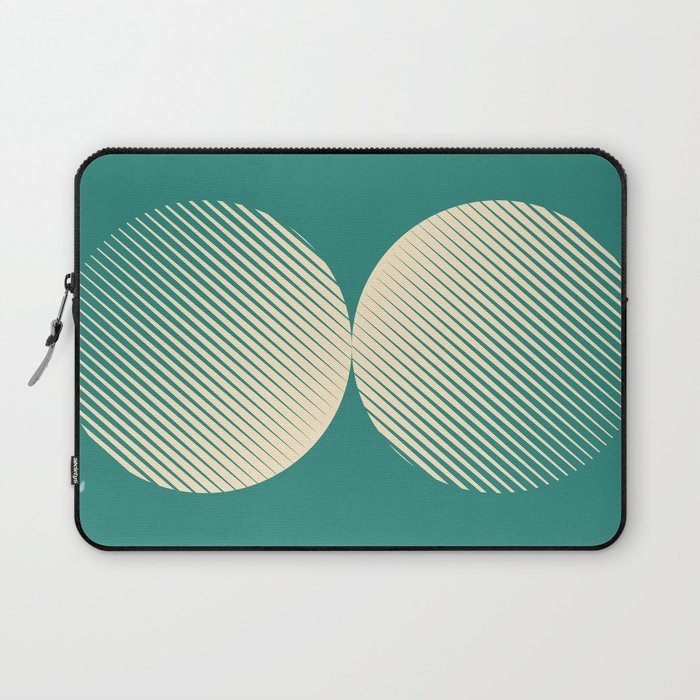 Abstraction_SUN_MOON_GREEN_GRAPHIC_ILLUSION_POP_ART_0512B Laptop Sleeve