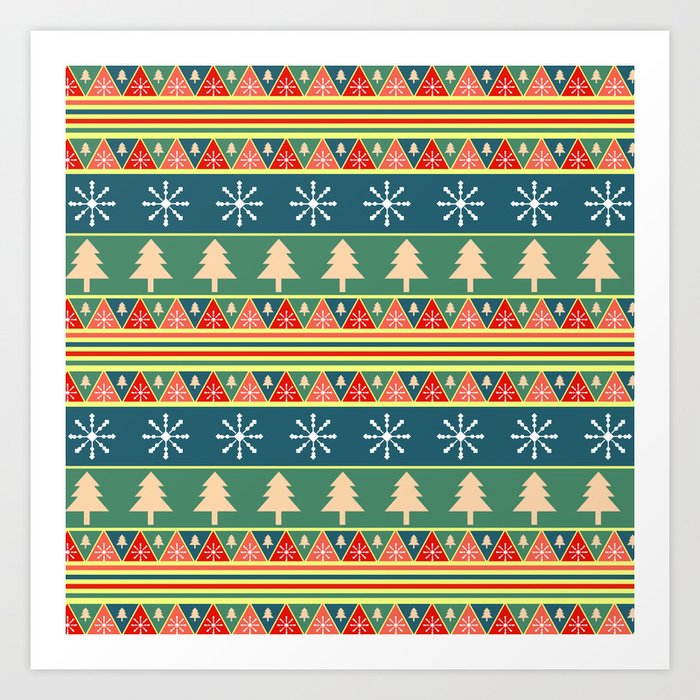 Christmas pattern II Art Print
