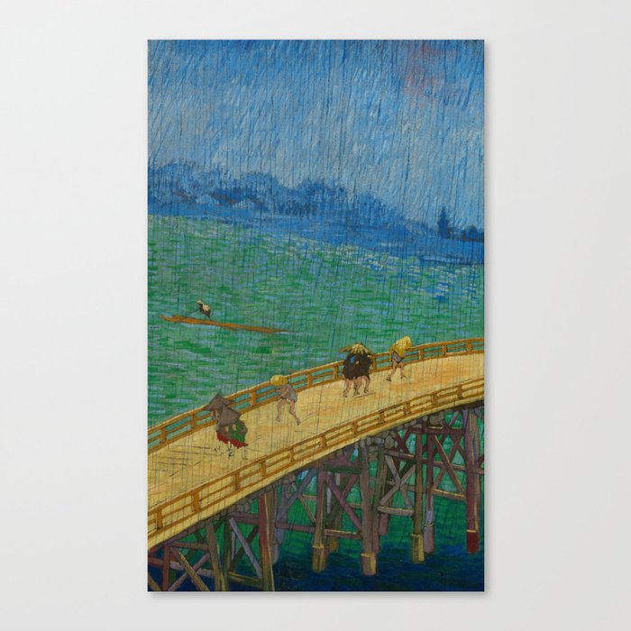 Bridge in the Rain, after Hiroshige, 1887 by Vincent van Gogh Canvas Print