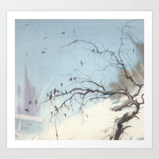 winter tree Art Print
