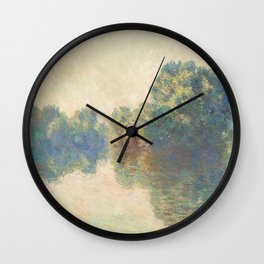 Claude Monet river Seine painting Wall Clock