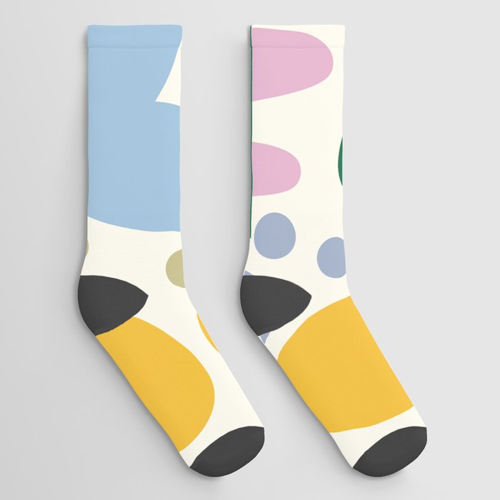 Abstract vintage color shapes collection 5 Socks