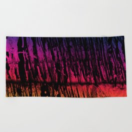 Rainbow Grunge Beach Towel