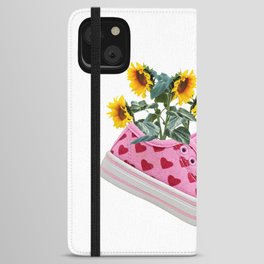 Sneakers Heart - Bunny Sunflowers iPhone Wallet Case