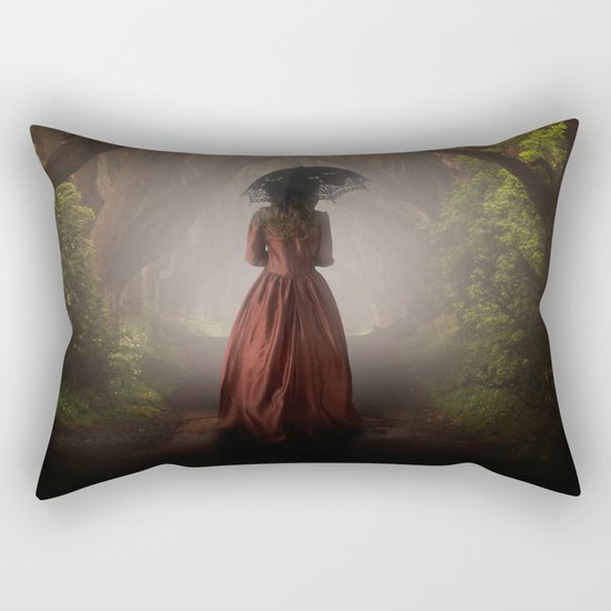 Satin red dress Rectangular Pillow
