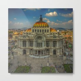 Mexico Photography - Beautiful Palace In Down Town Mexico City Metal Print