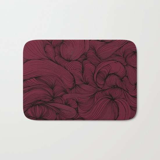 Rose Petal Red Bath Mat