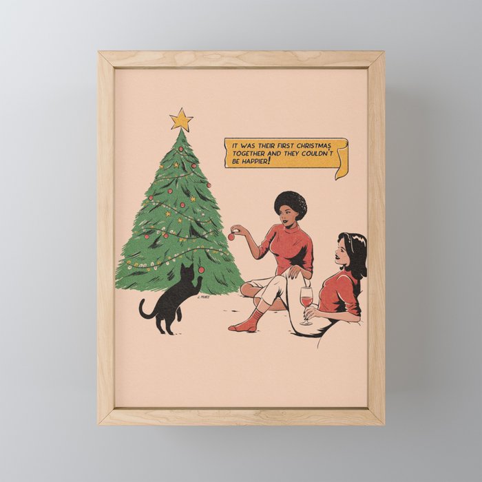 their first christmas Framed Mini Art Print