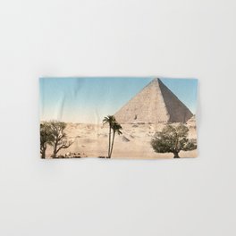 Vintage Pyramid : Grand Pyramid Gizeh Egypt 1895 Hand & Bath Towel