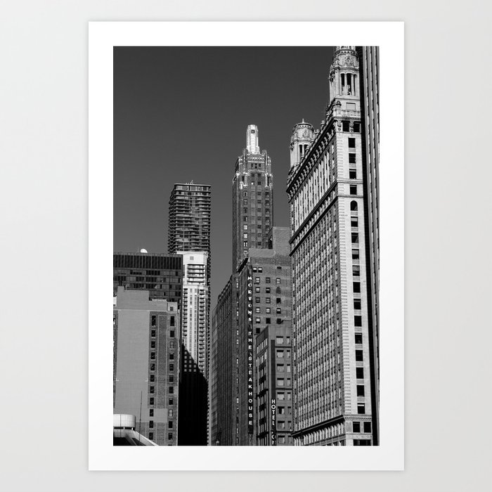 Chicago Skyscrapers 2012 #2 BW Art Print
