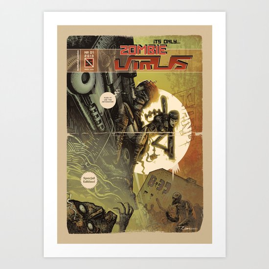 Zombie Virus Art Print