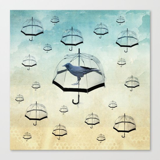 raven rain Canvas Print